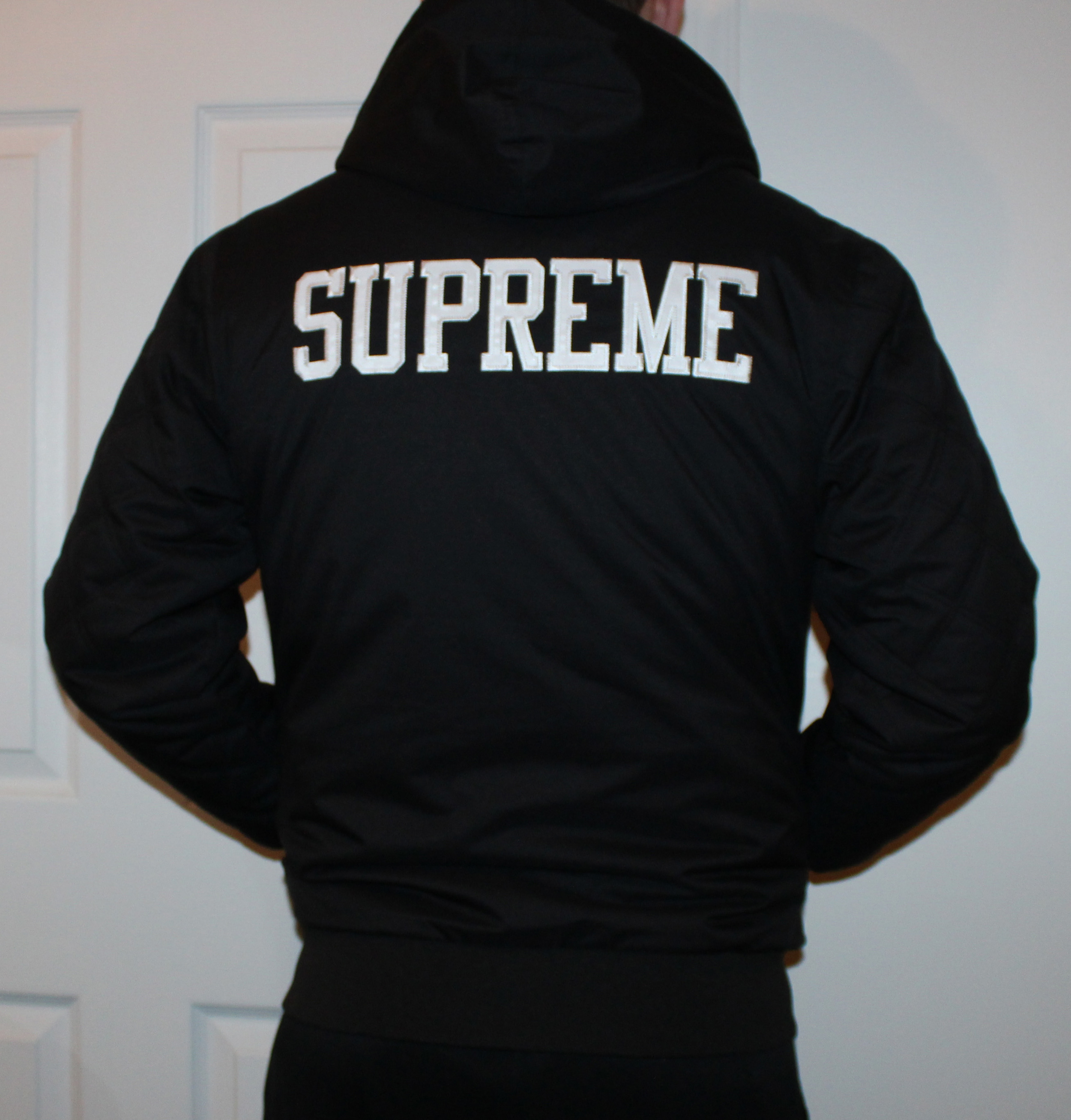 Supreme x Champion Black Quilted Jacket FW13 (Size M) — Roots